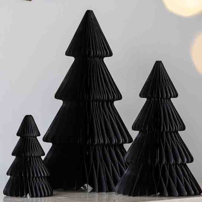 Black Honeycomb Christmas Trees