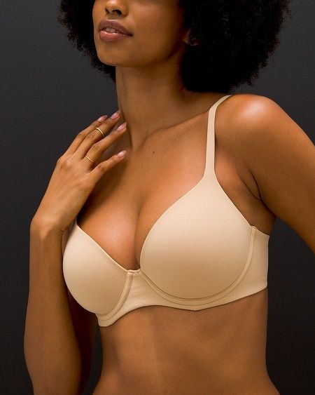 Full-Coverage Comfortable Padded Bras for Women, Warm Fit Stretchy  Smoothing Uplift Bralette, Adjustable Supportive Lingerie Beige at   Women's Clothing store