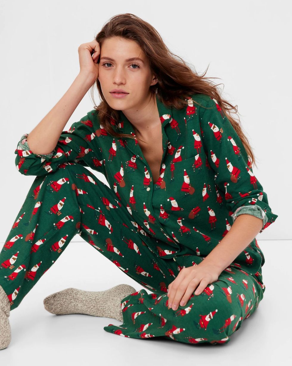 Santa Flannel PJ Set