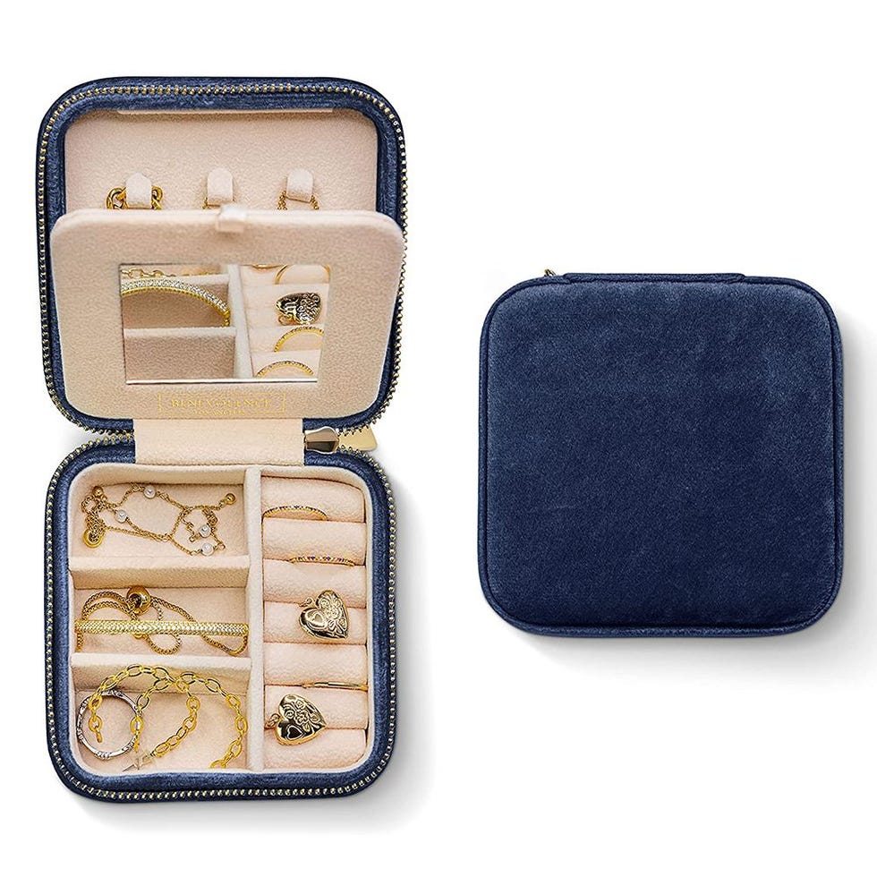 Velvet Travel Jewelry Box Organizer