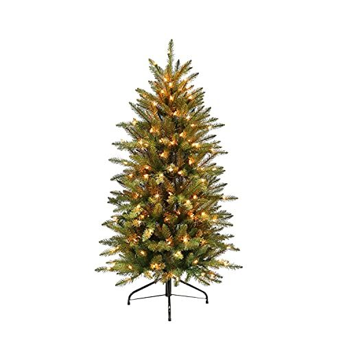 4.5' Pre-Lit Fraser Fir Pencil Artificial Christmas Tree