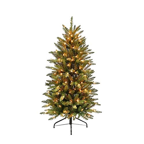 4.5' Pre-Lit Fraser Fir Pencil Artificial Christmas Tree