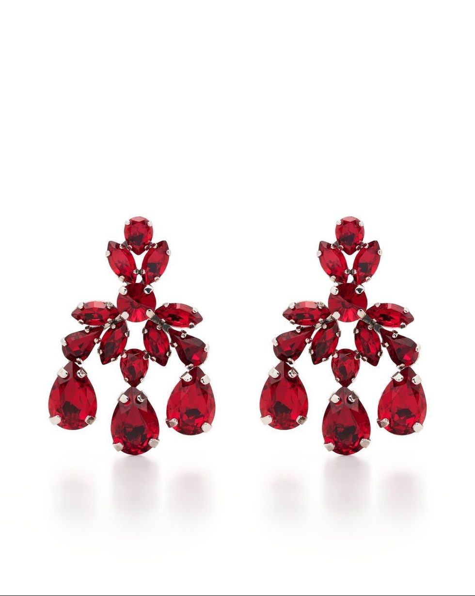 Crystal-embellished drop earrings