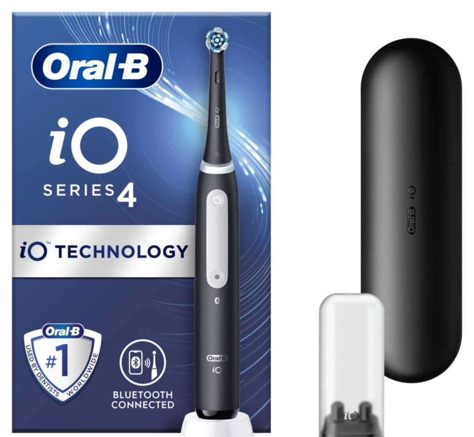 iO4 Black Electric Toothbrush Designed By Braun