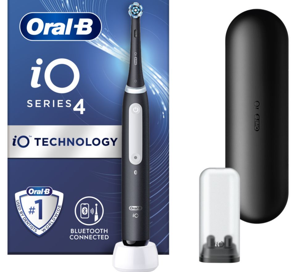 iO4 Black Electric Toothbrush Designed By Braun