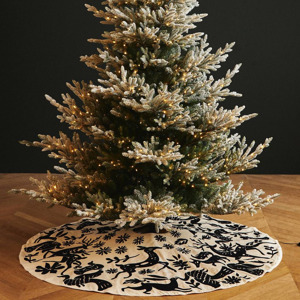 Embroidered Forest Tree Skirt