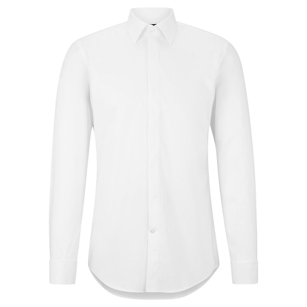 Slim-Fit Dress Shirt in Easy-Iron Stretch Cotton