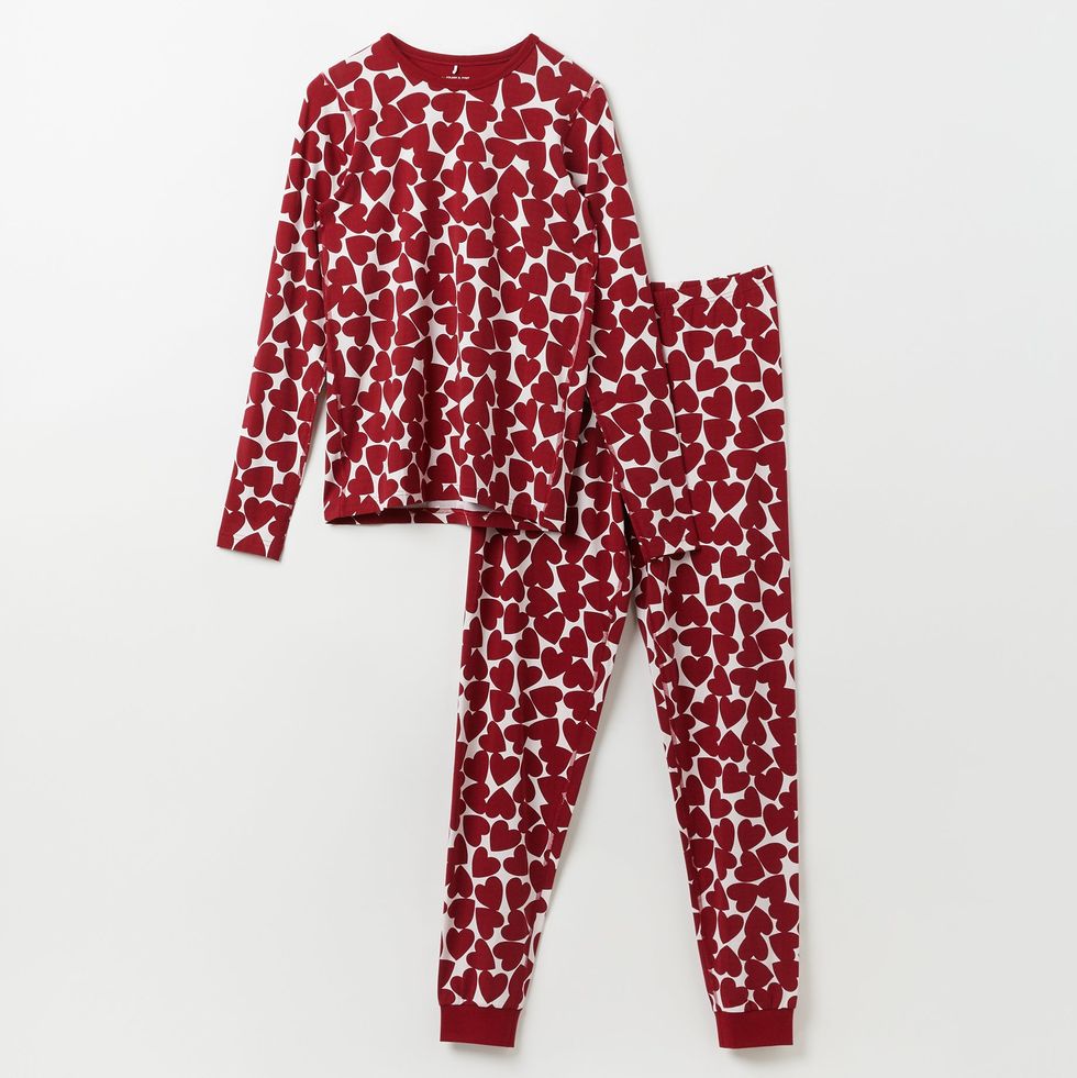 Heart Print Adult Pyjamas