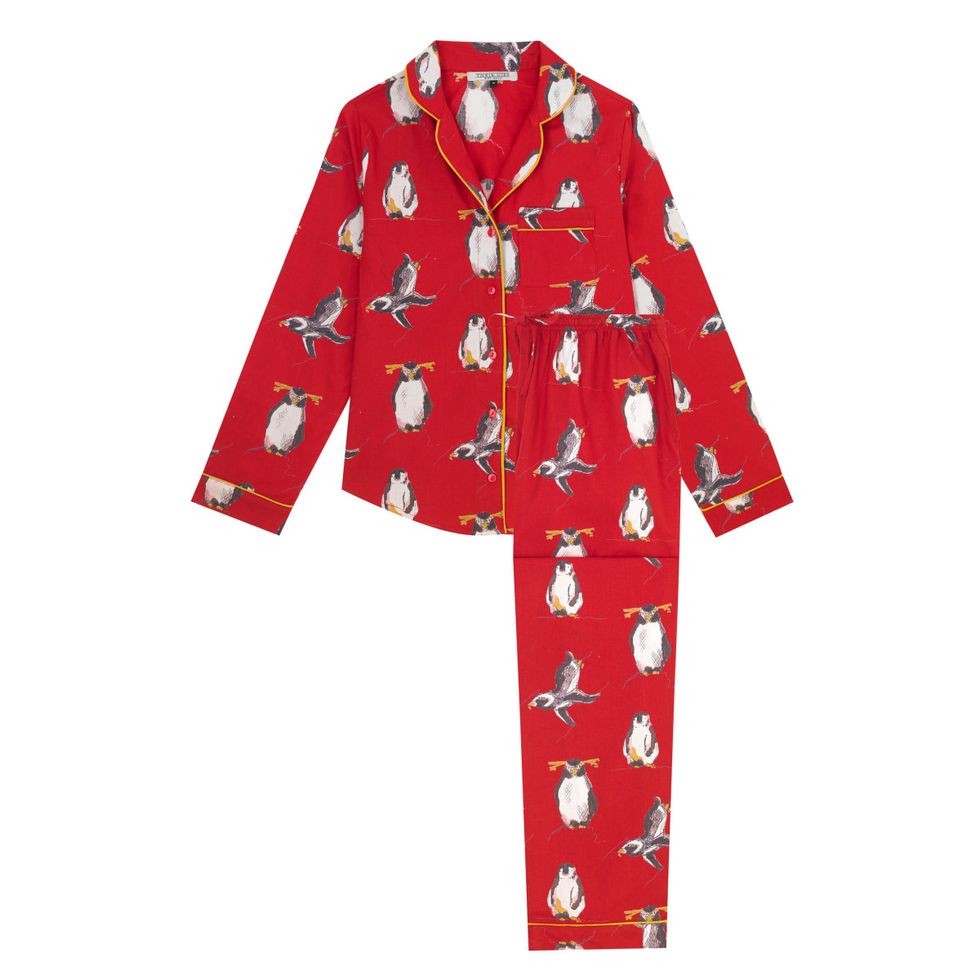 Womens Cotton Traditional Pyjamas Penguin