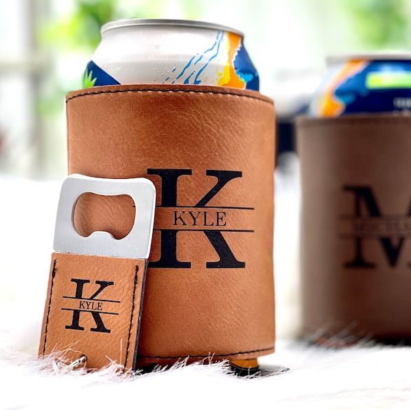 HisCorner Personalized Can Cooler with Bottle Opener