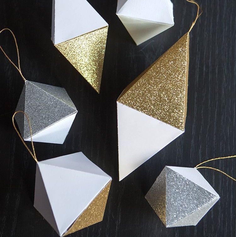 Paper Geode Ornaments