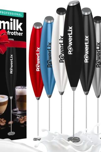  PowerLix Milk Frother Handheld Battery Operated