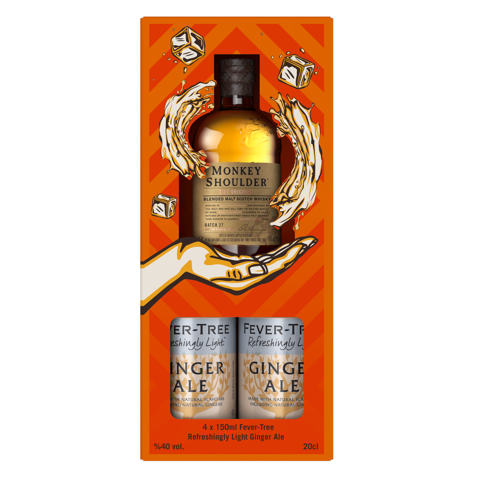 Monkey Shoulder Scotch Whisky Ginger Ale Mixer Gift Set