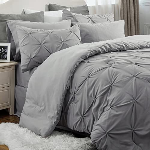 Bedsure Pintuck Comforter Bedding Set