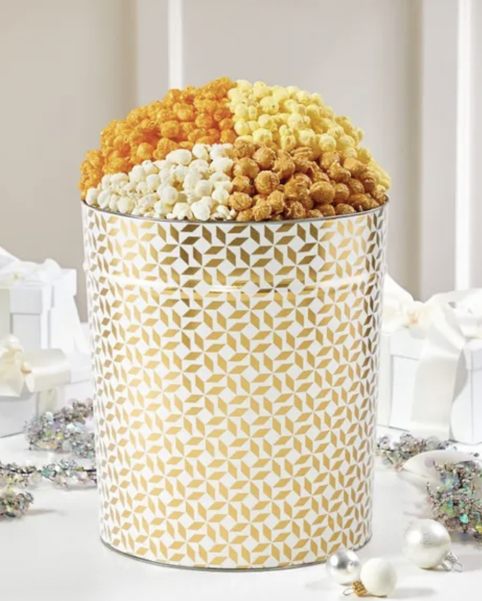 Winter Elegance Popcorn Tins