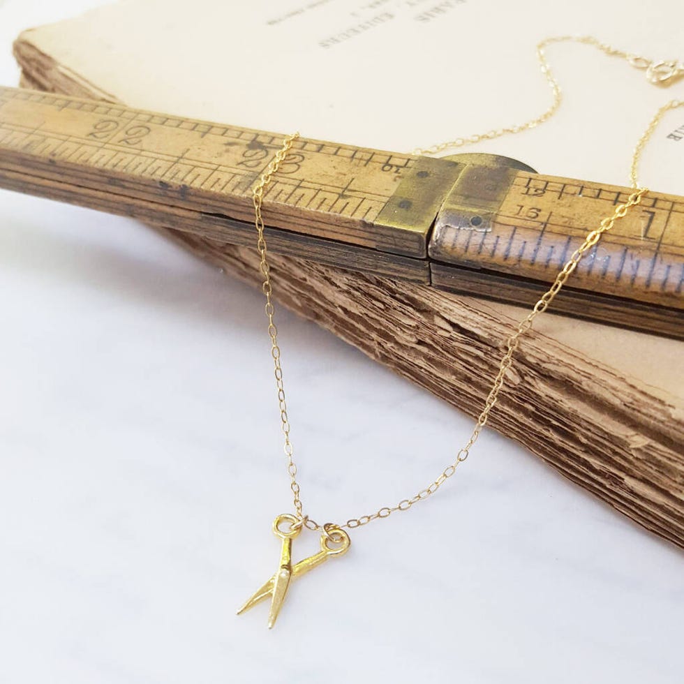 Gold Scissors Necklace