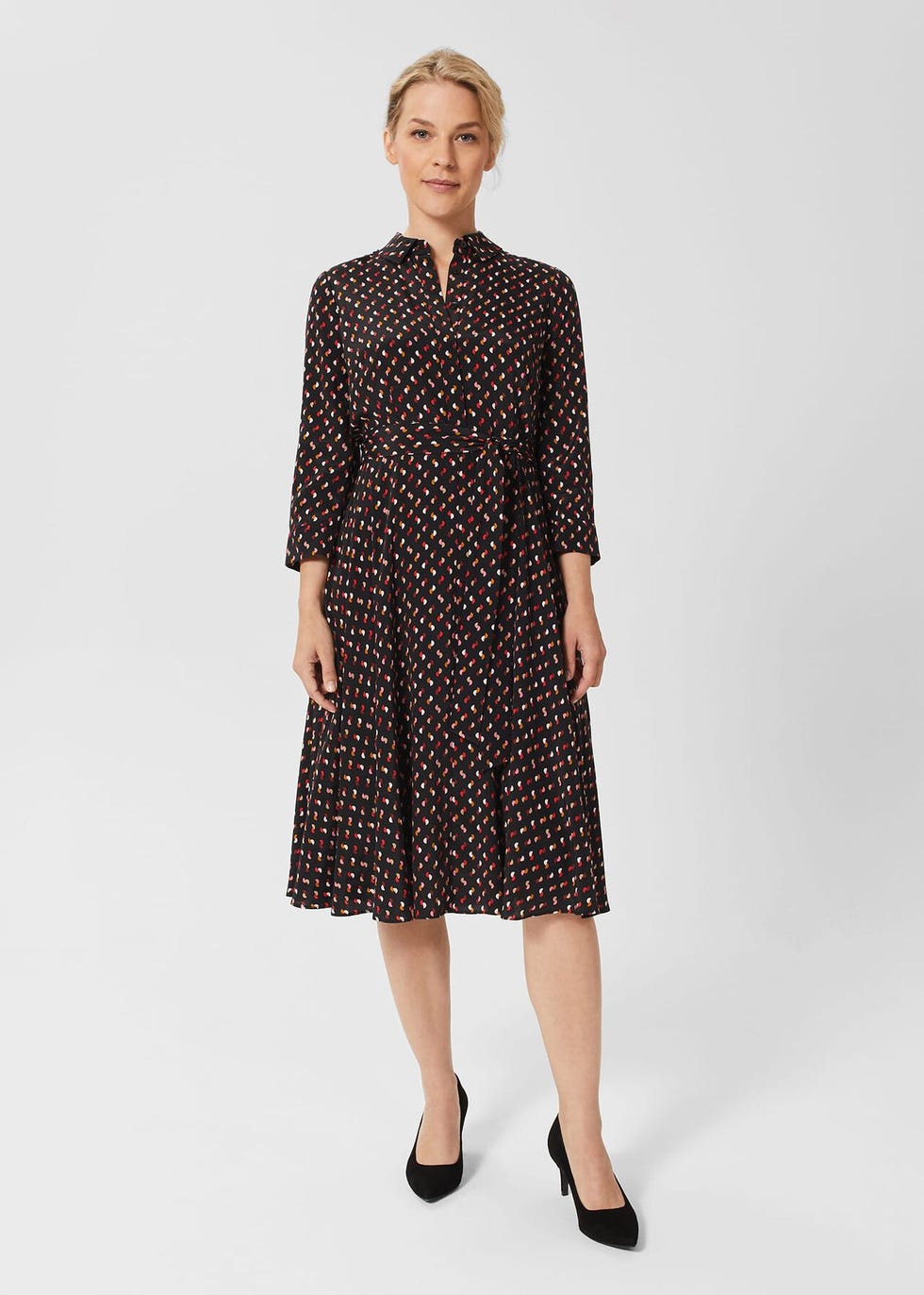 Petite Alex Belted Fit And Flare Dress