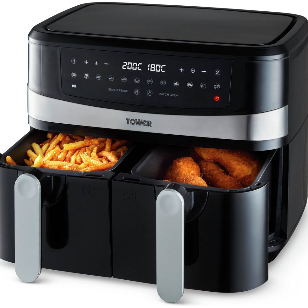 Gourmia 10-qt. Dual Basket Digital Air Fryer With Smart Finish And
