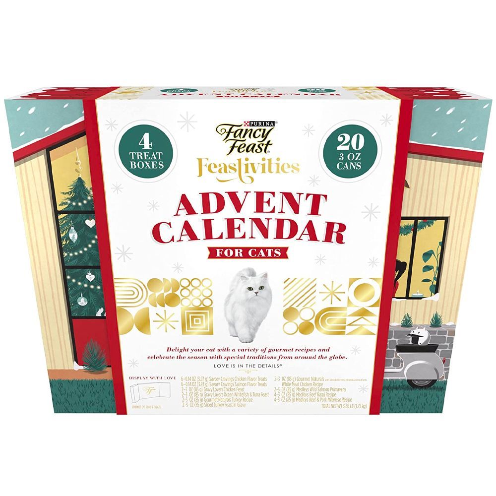 Gourmet Wet Cat Food and Savory Cravings Cat Treats Advent Calendar