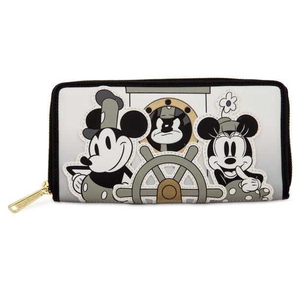 Minnie Mouse Loungefly Wallet Black Leather Studded Well Kept