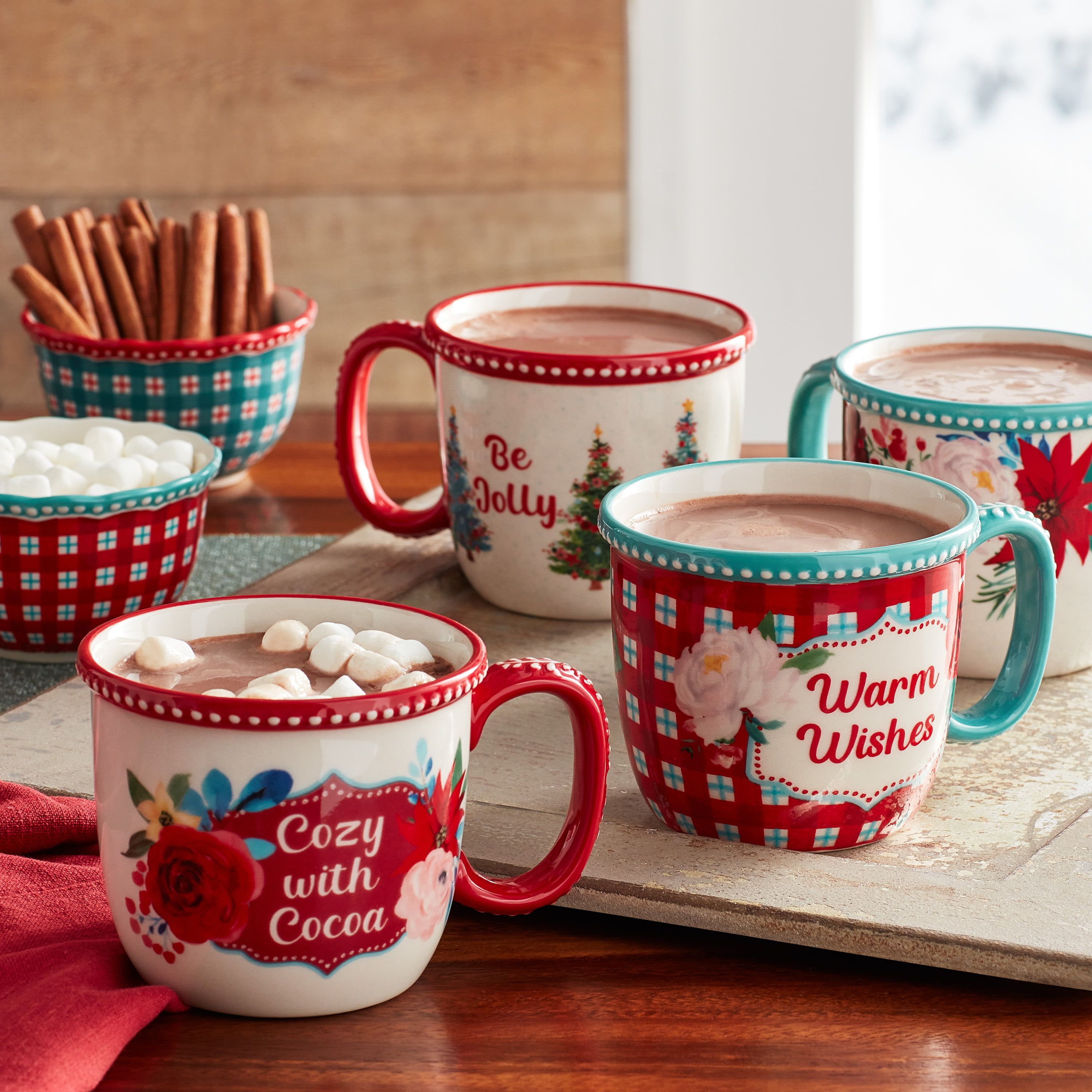 The Pioneer Woman Wishful Winter Set of 4 Mugs