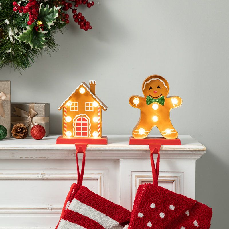 Gingerbread House and Gingerbread Man Christmas Stocking Holder