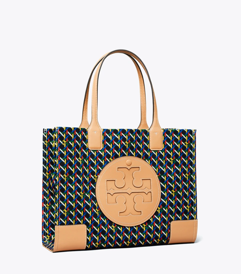 Tory Burch, Bags, Tory Burch Woman Canvas Shoulder Bag With Frontal Logo  Patch