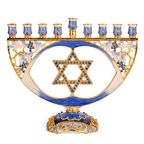 Modern Jeweled Candle Menorah