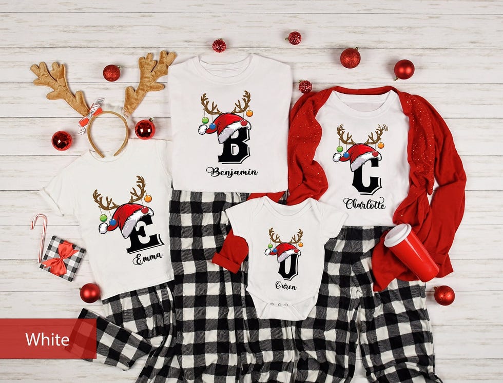 Monogrammed Family Christmas Shirt Womens Christmas Pajamas 