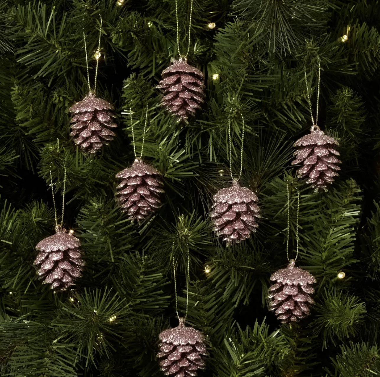 Glittered Pinecone Ornaments