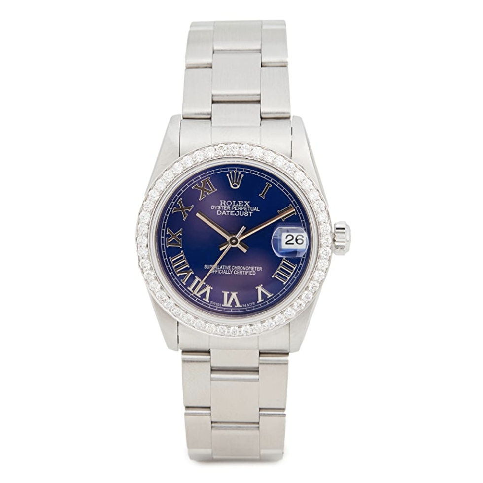 Mid Size 31mm Rolex Date Just Blue