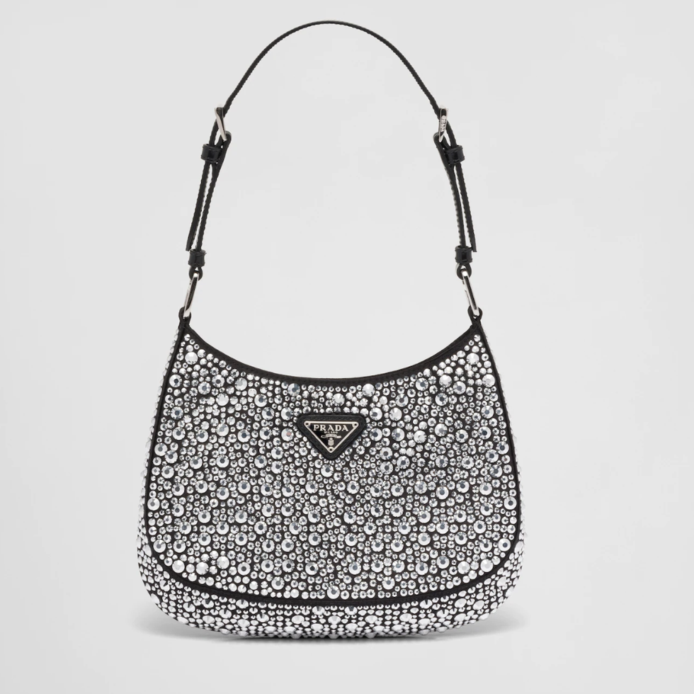 Cleo Satin Bag with Crystals