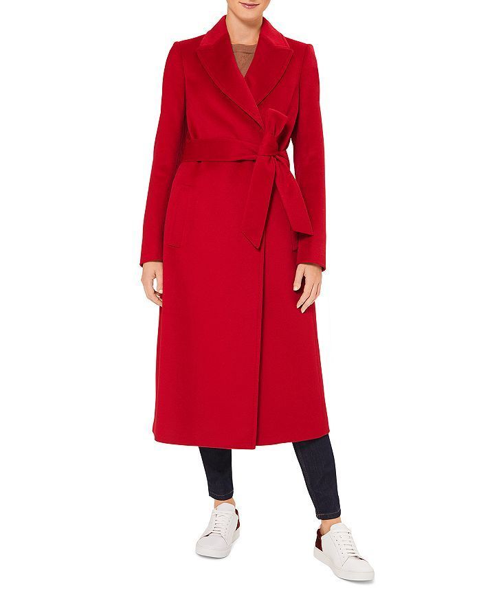 Wrap coat hot sale red