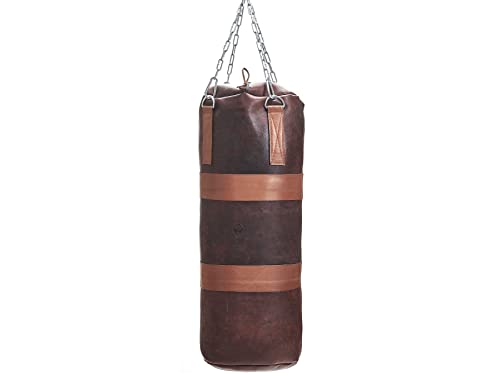 Retro Heritage Brown Leather Heavy Punching Bag