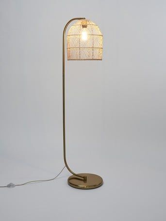 Tadek Natural Rattan Floor Lamp
