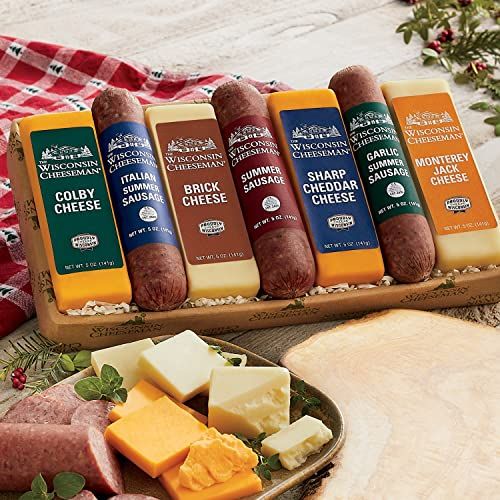 The Wisconsin Cheeseman Cheese and Sausage Combo