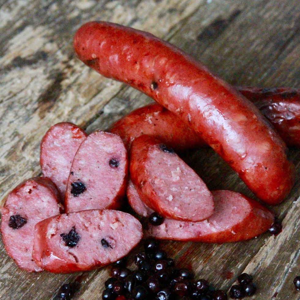 Bison Huckleberry Sausage - 16 Pack From Bovine & Swine