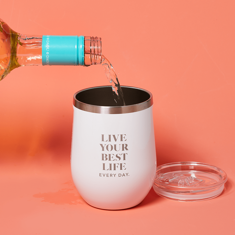 Oprah Daily Live Your Best Life Classsic Stemless Wine Tumbler - Oprah  Daily Shop