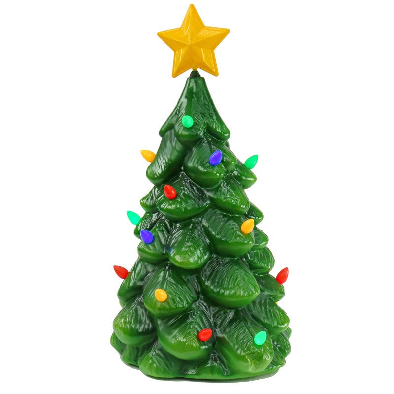 Mr. Christmas LED Green Nostalgic Ceramic Christmas Tree 14 in. - Ace  Hardware