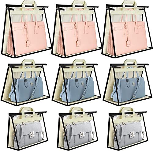 Amazon.com: Pinkunn 6 Packs Acrylic Display Case, Purse and Handbag Storage  Organizer for Closet, Plastic Clear Purse Storage Boxes with Magnetic Door  for Bag Toy Wallet Book : Home & Kitchen