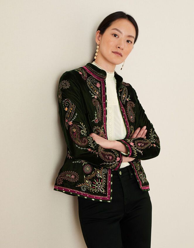 Nikki Velvet Embroidered Jacket Black | New In Women's Clothing | Monsoon  US.