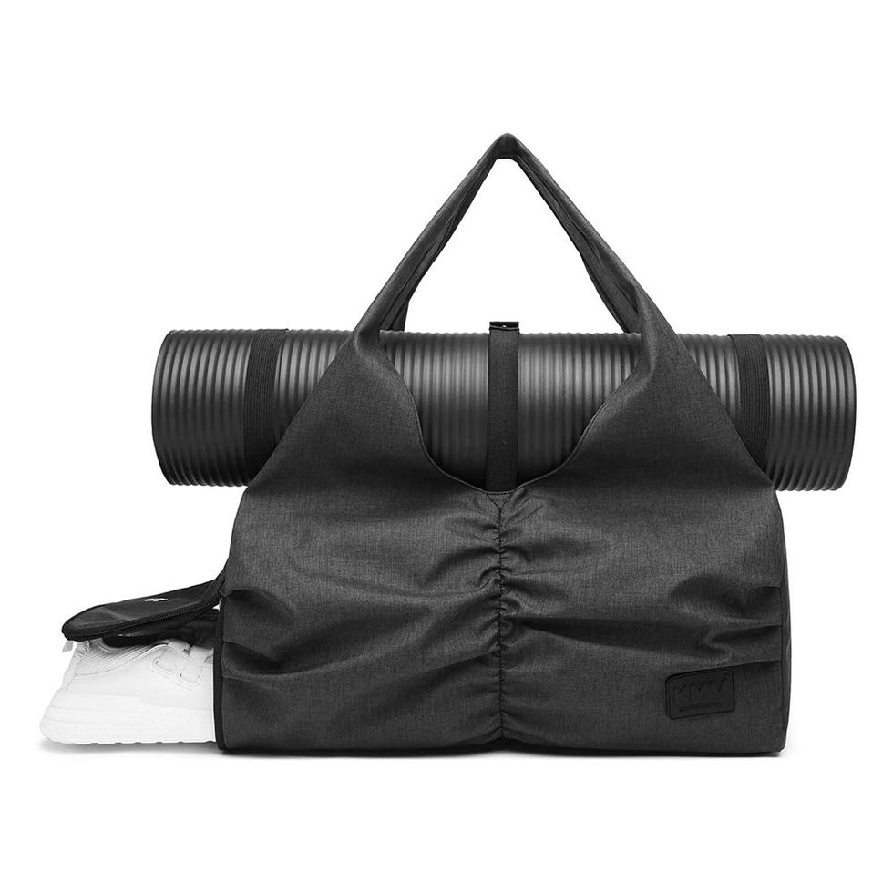 Multifunctional Black Yoga Mat Storage Bag Carrier Backpack w