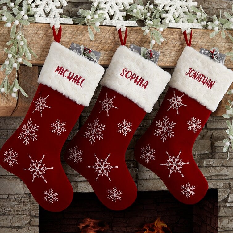 23 Personalized Christmas Stockings 2022 - Monogrammed Stockings