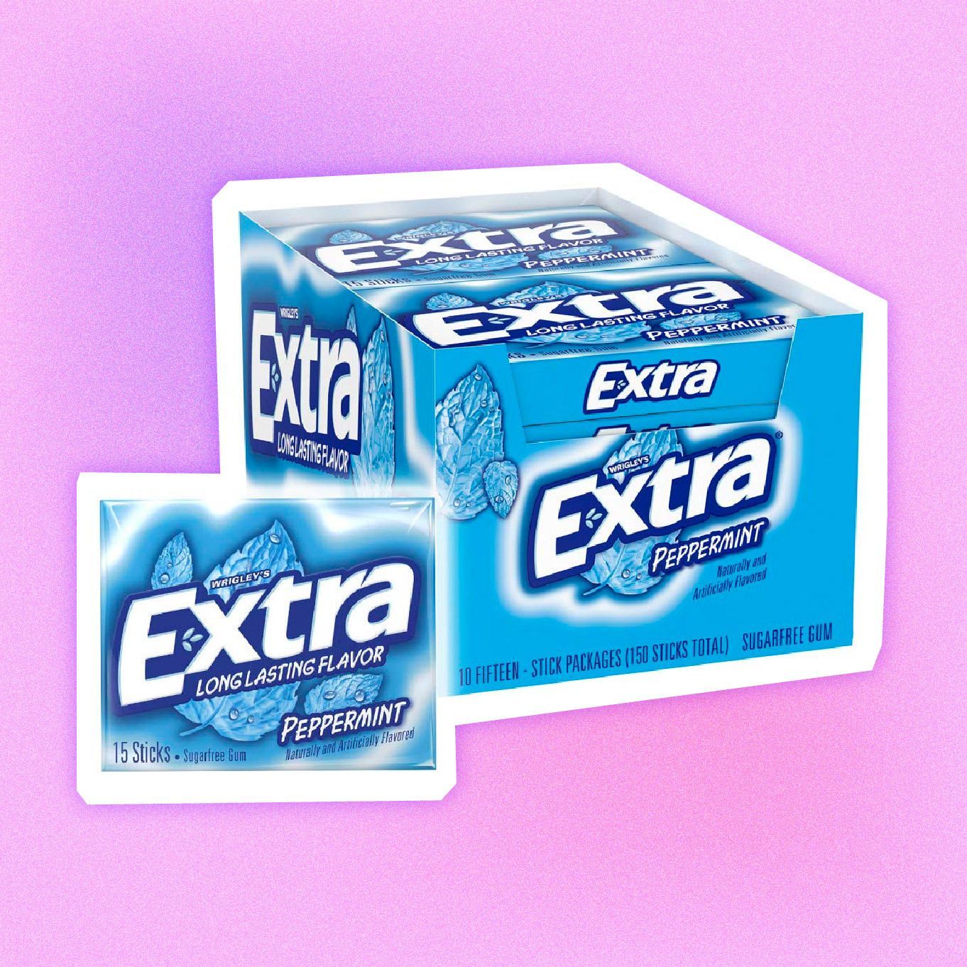 Extra Peppermint Chewing Gum (Pack of 10)