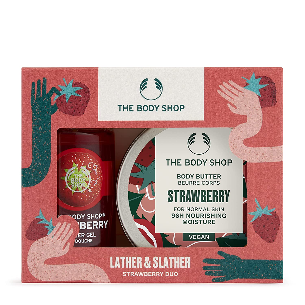 Lather & Slather Strawberry Duo Body Care Gift Set