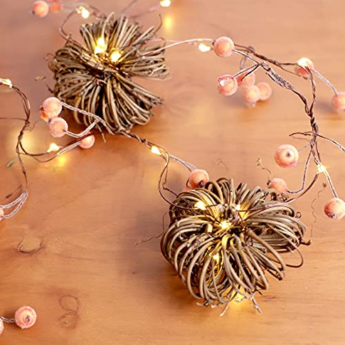 Rattan Berry Pumpkin String Lights