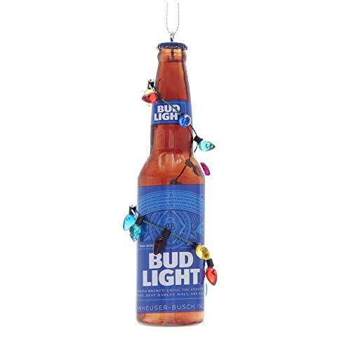 Budweiser Bud Light Bottle with Christmas Bulbs Ornament