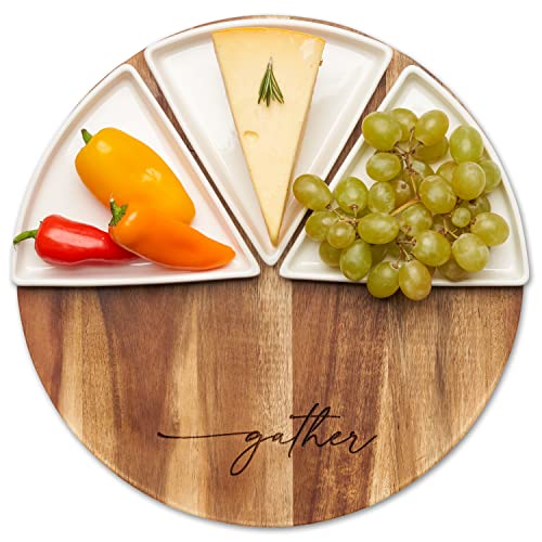 Sophistiplate Acacia Wood Féte Set Charcuterie Board
