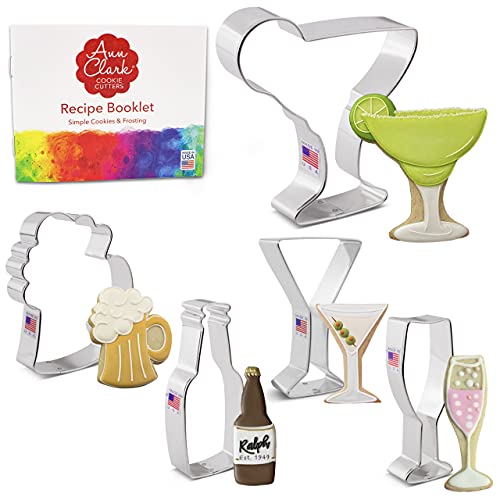 5-Piece Drinks and Cocktails Cookie Cutter Set
