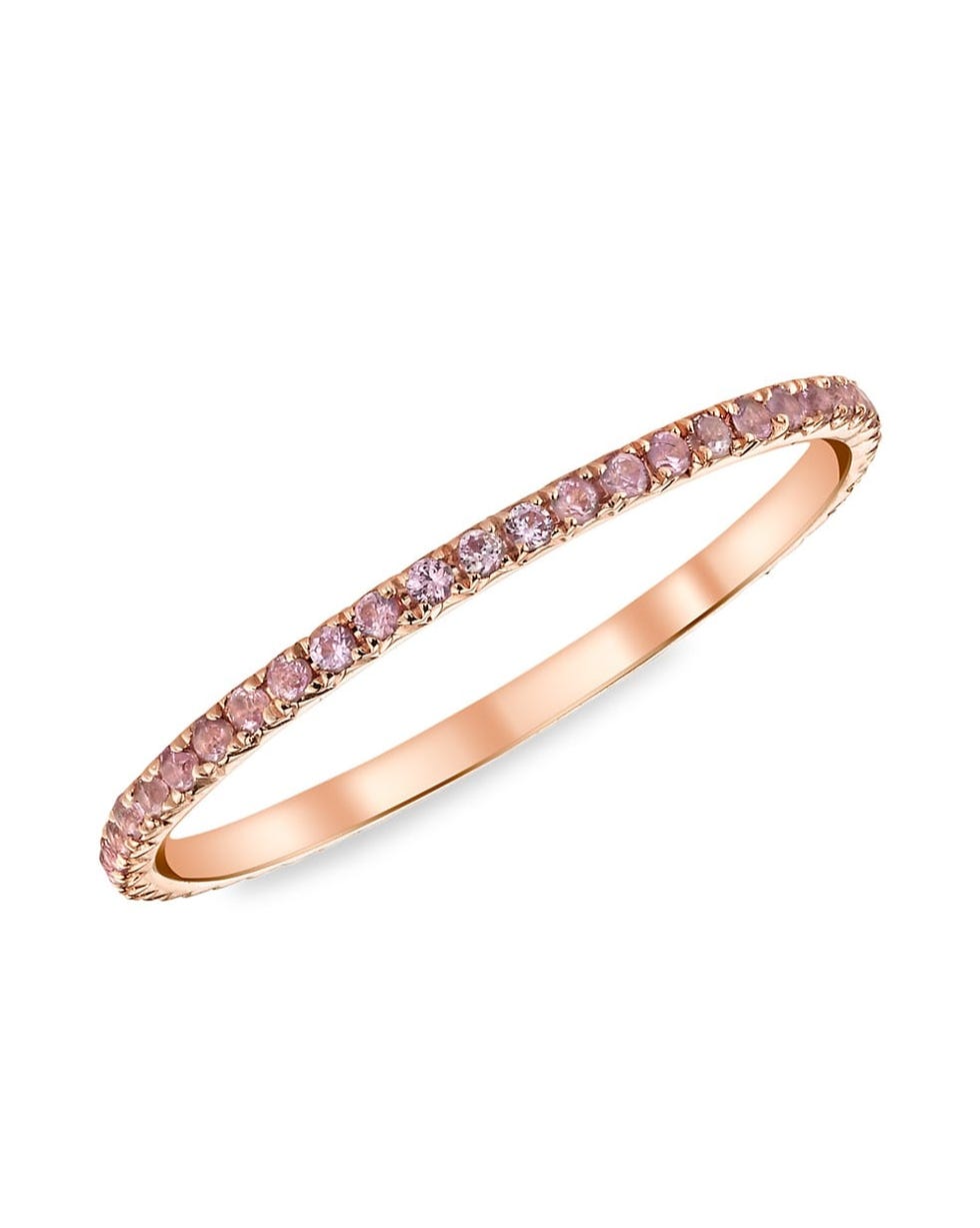18K Rose Gold & Pink Sapphire Eternity Band